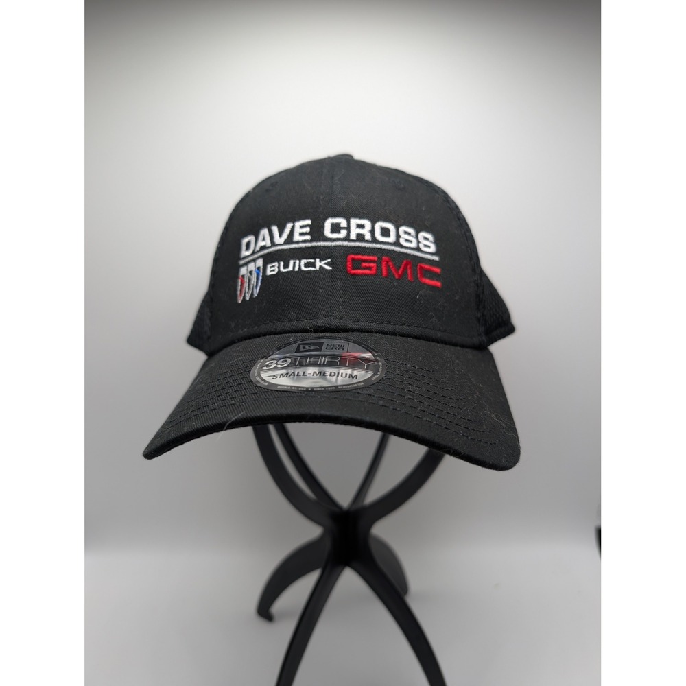 New Era 39THIRTY Dave Cross Buick GMC Hat Black Mesh Back Small-Medium Stretch